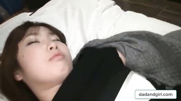 dadandgirl.com - Daddy fuck creampie cousin when she is s. on the bed