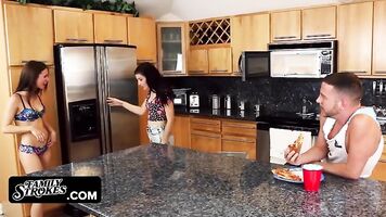 Lusty Stepbros Fucks His Two Pretty Stepsis
