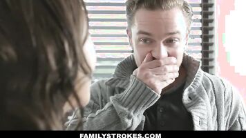 FamilyStrokes - Stepsister Fucks Nerdy Brother After Makeover