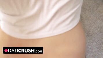 Beautiful Young Redhead Step Daughter Helps Her Horny Step Dad With His Huge Boner