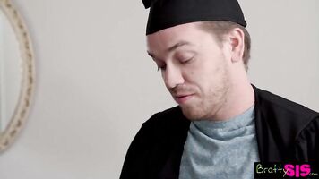 "If You Graduate I Will Let You Fuck Me" Stepsis Rides Me On Graduation Day