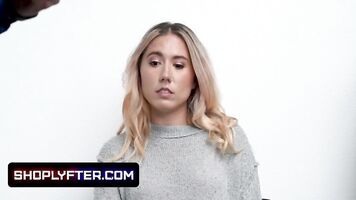 Tiny Blonde Teen Thief Paisley Bennett Fucked By Big Dick Security Guard
