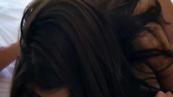 Hot girls engage in passionate incestuous activities to please their lovers—boobs and ass out, fully engaged.