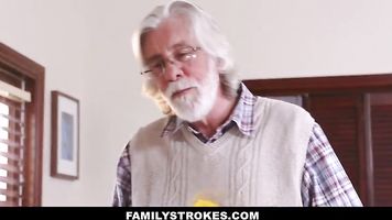 FamilyStrokes - Stepson Gives StepMom (Katie Morgan) Oral Sex Under The Covers